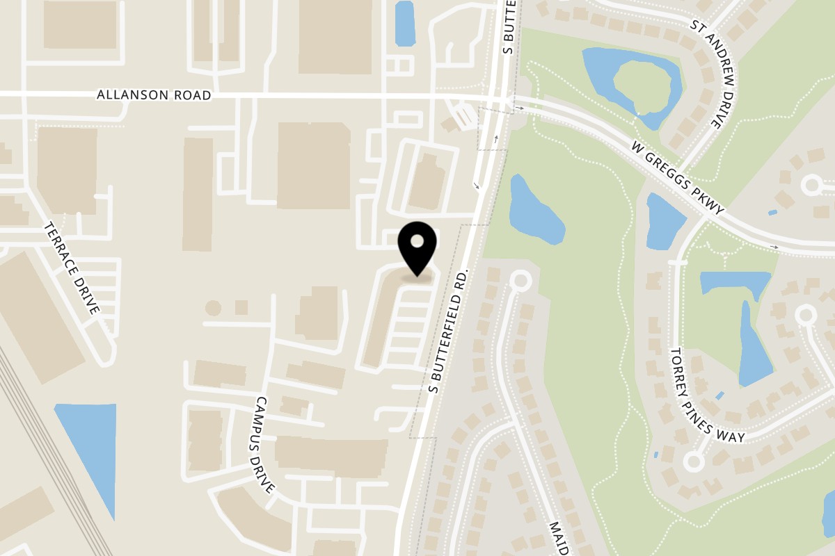Map showing the location of Hitz Pub and Eatery on 700 Butterfield Rd in Mundelein